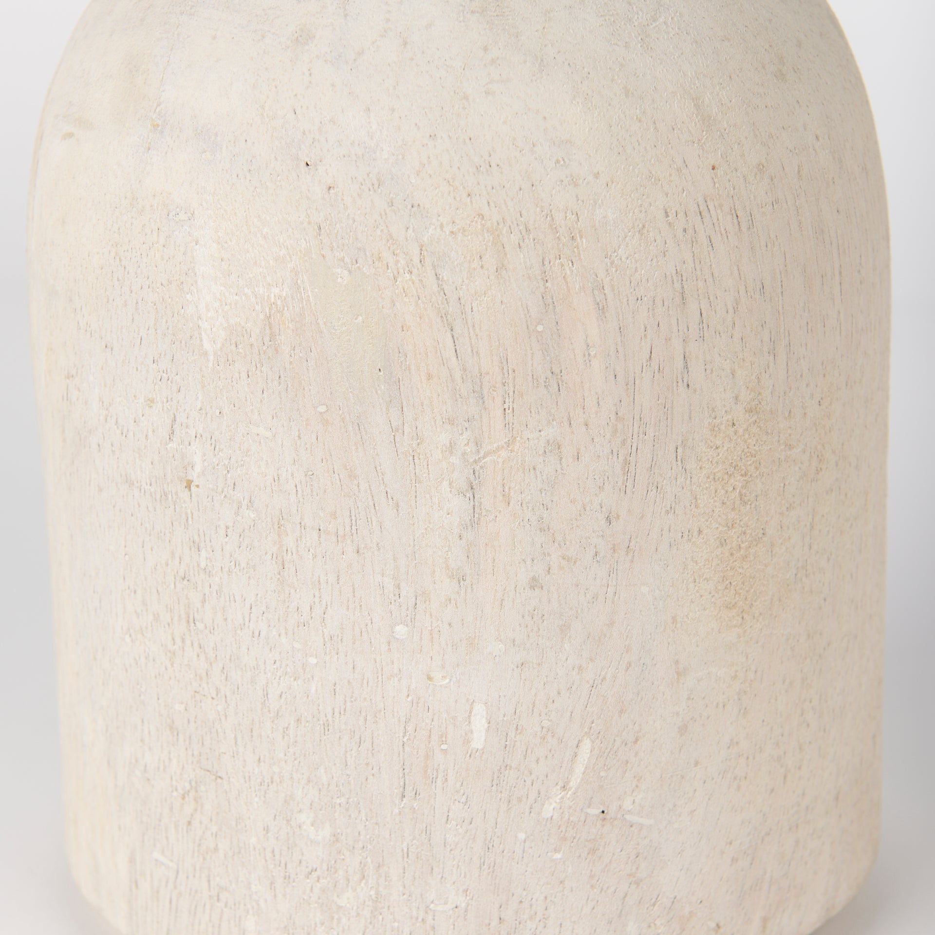 Knox Short White-Wash Wood Decorative Object