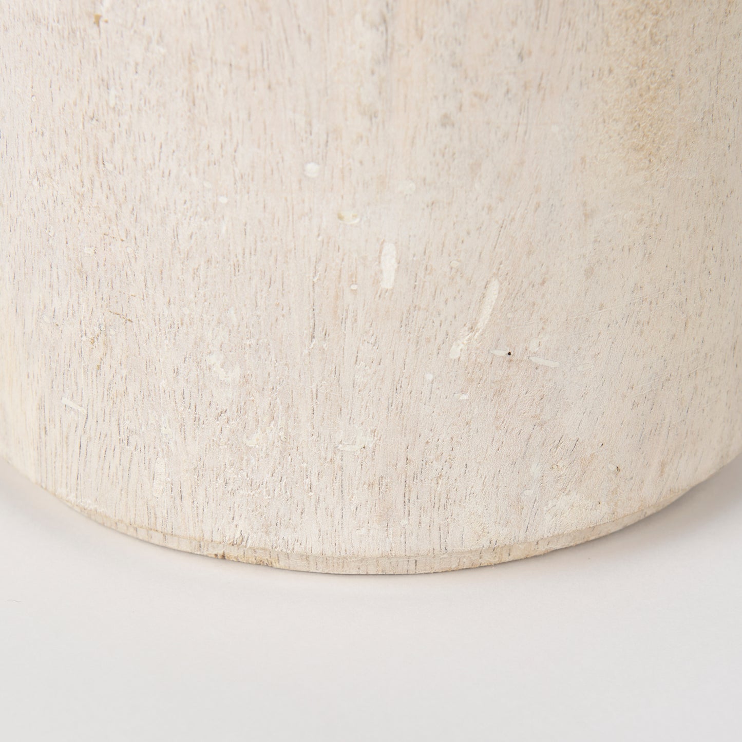 Knox Short White-Wash Wood Decorative Object
