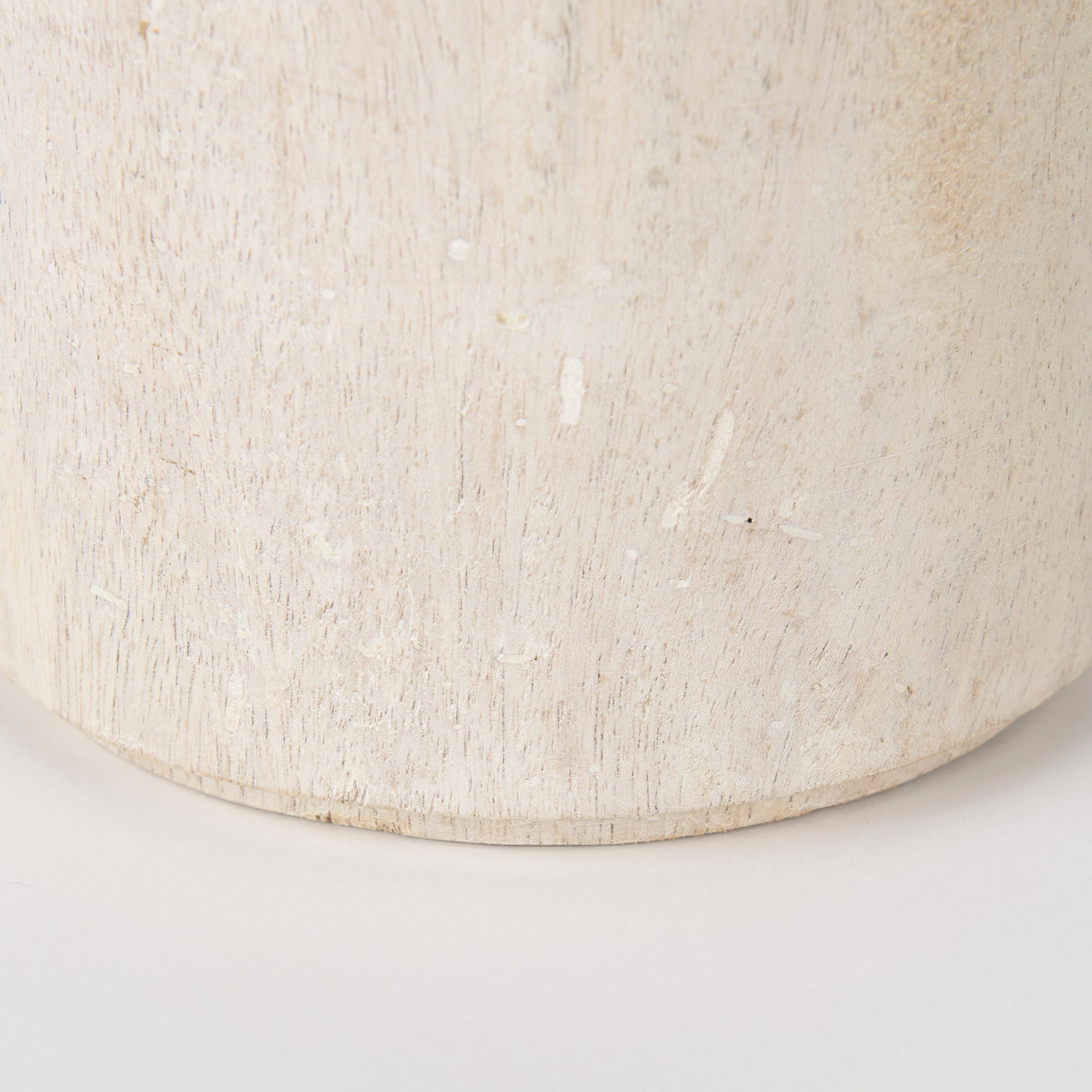 Knox Short White-Wash Wood Decorative Object