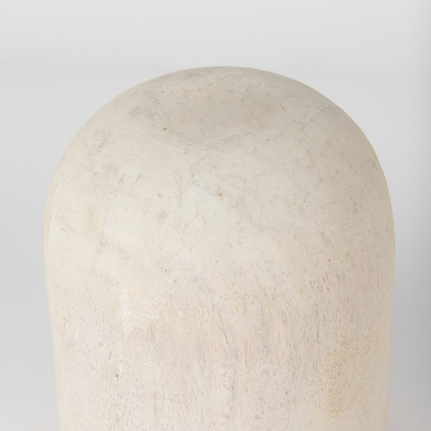 Knox Short White-Wash Wood Decorative Object