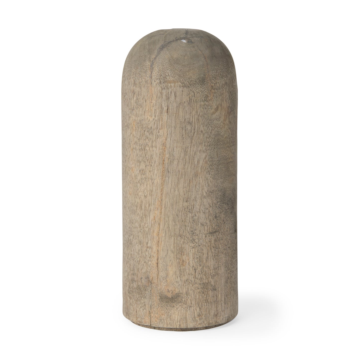 Knox Large Gray-Wash Wood Decorative Object