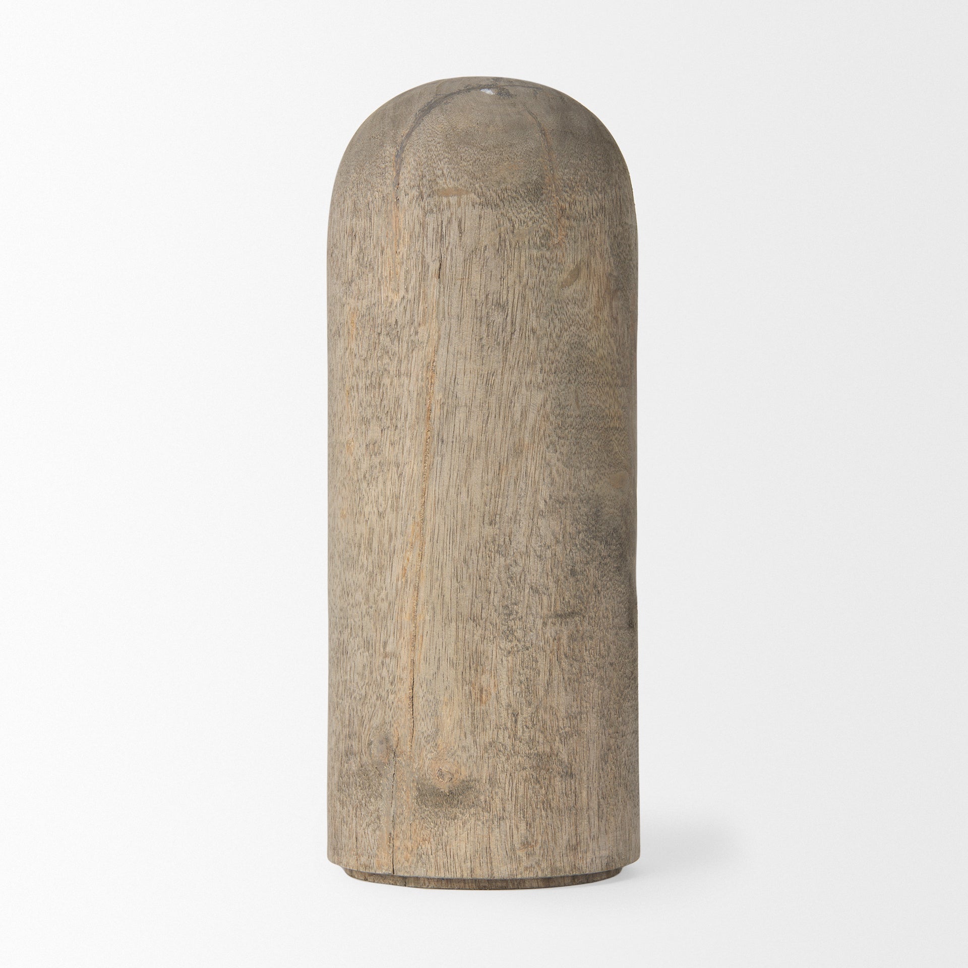 Knox Large Gray-Wash Wood Decorative Object