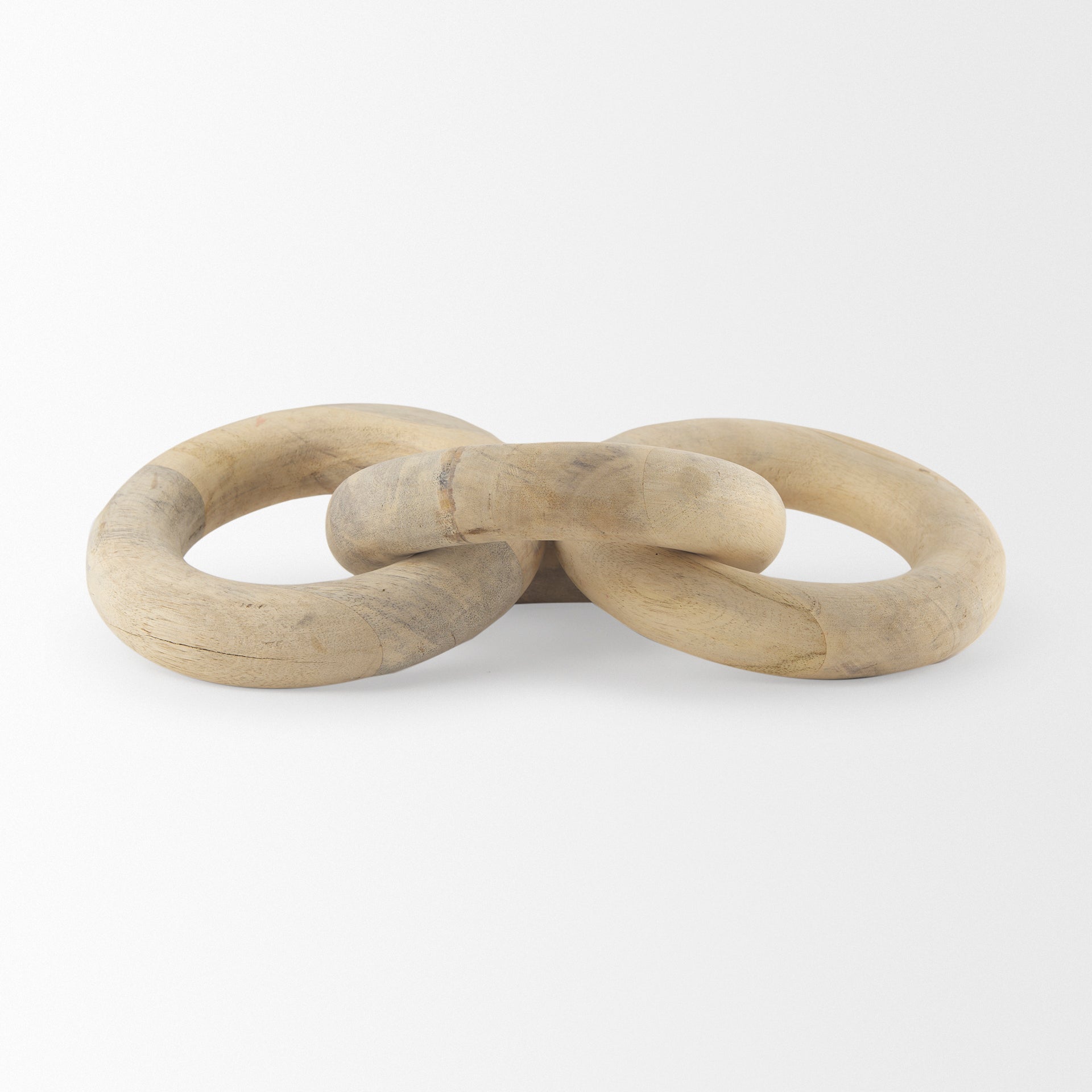 Alize Solid Wood Circular Chain Link Decorative Object