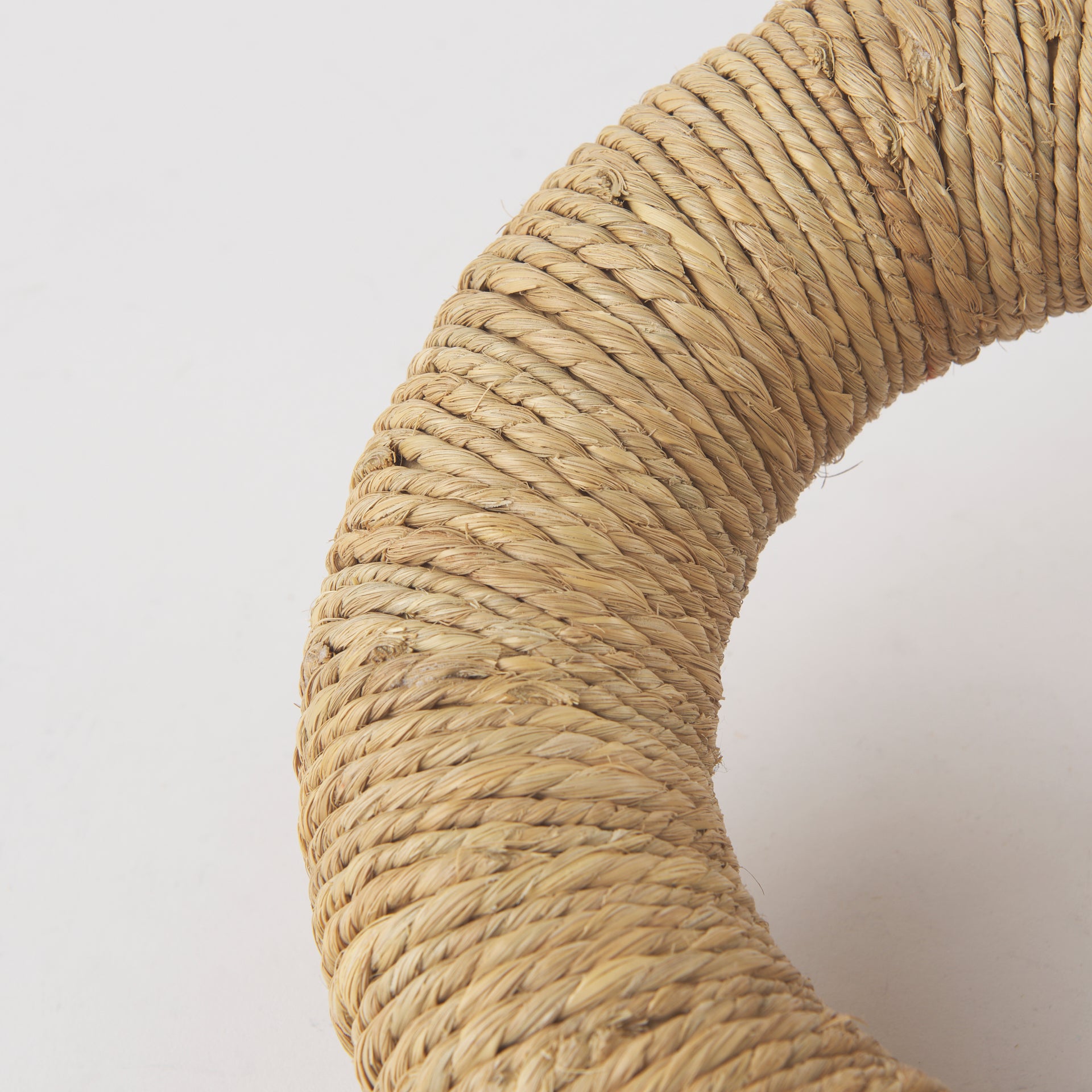 Alize Jute Wrapped Solid Wood Circular Chain Link Decorative Object