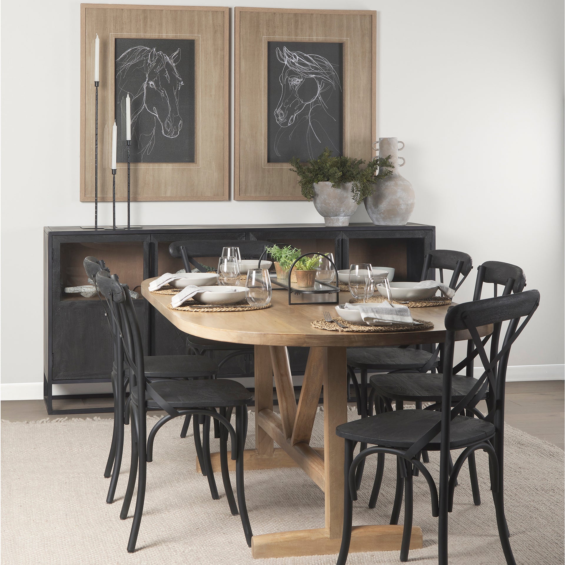 Viktor Dining Table Light Brown Wood | 94L - dining-table