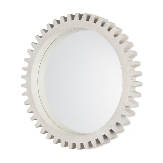 Cog Wall Mirror Sundance Whitewashed Wood | 36’’ - wall-mirrors-grouped