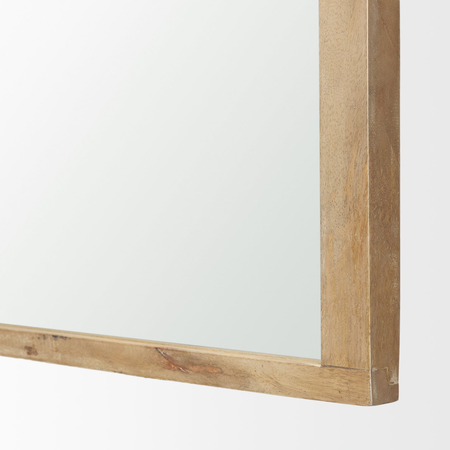 Celeste Light Brown Wood Arched Mirror