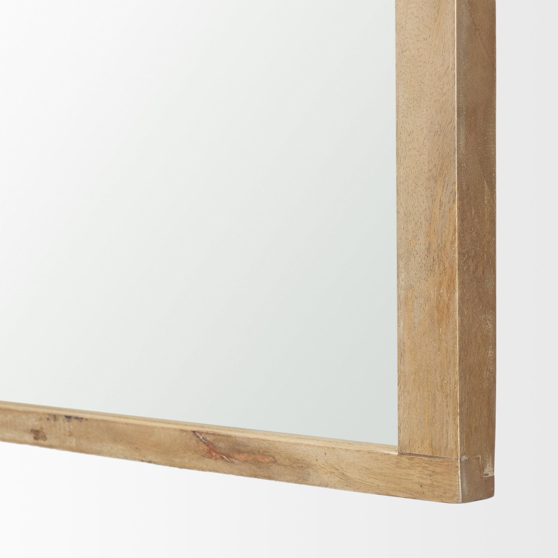 Celeste Light Brown Wood Arched Mirror