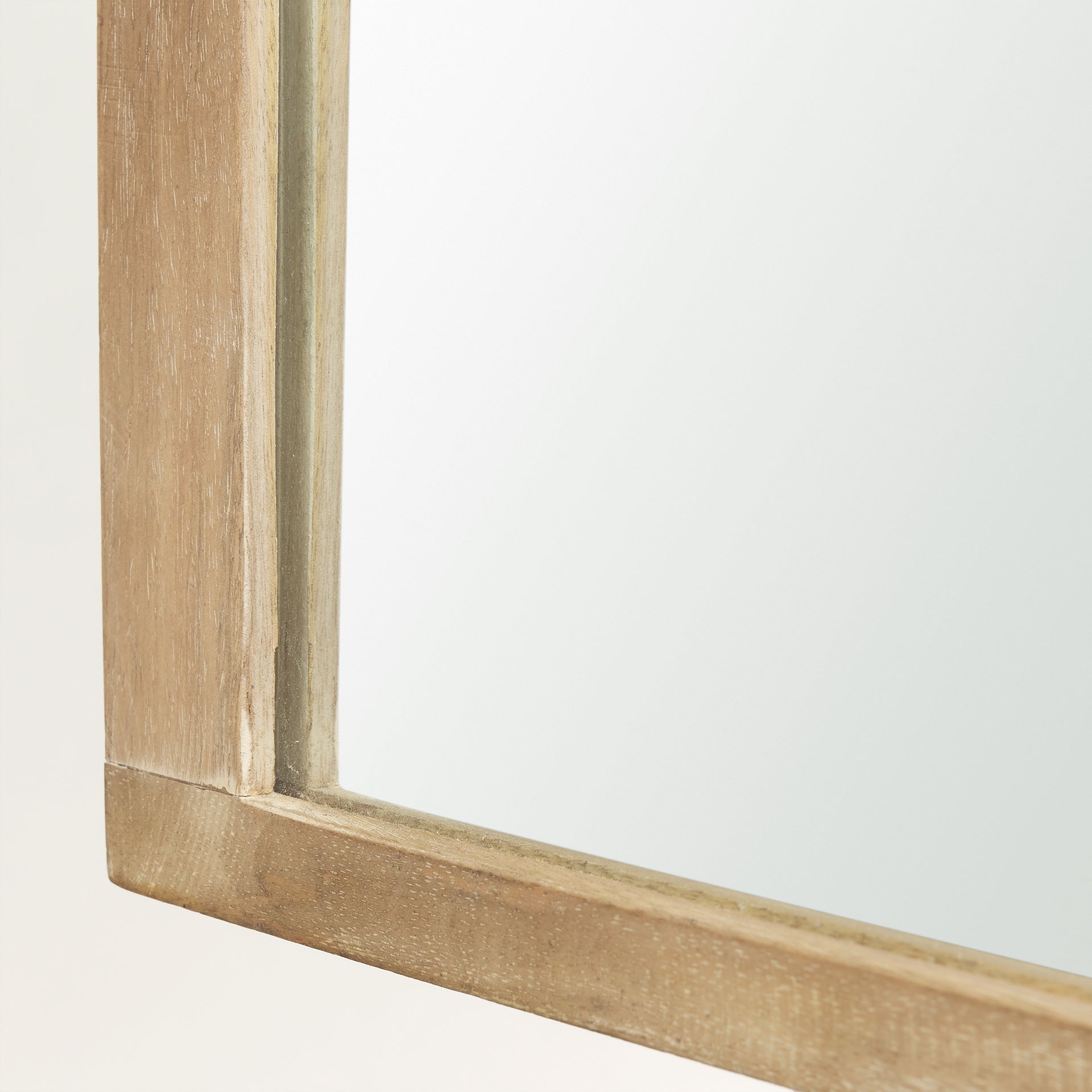 Celeste Light Brown Wood Arched Mirror