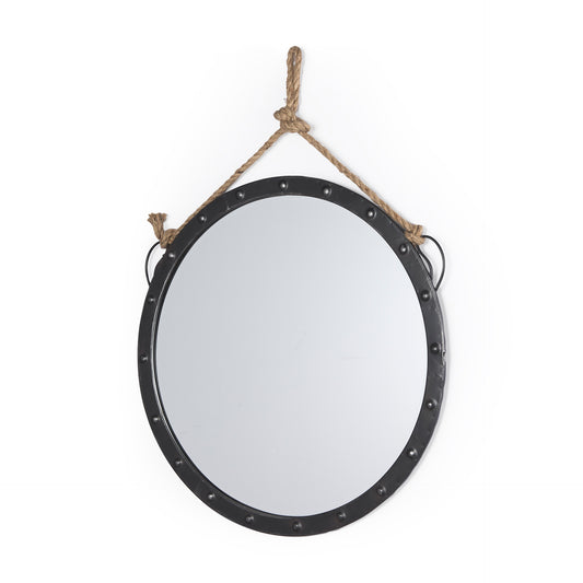 Pendula Wall Mirror Brown Metal | 27’’ - wall-mirrors-grouped