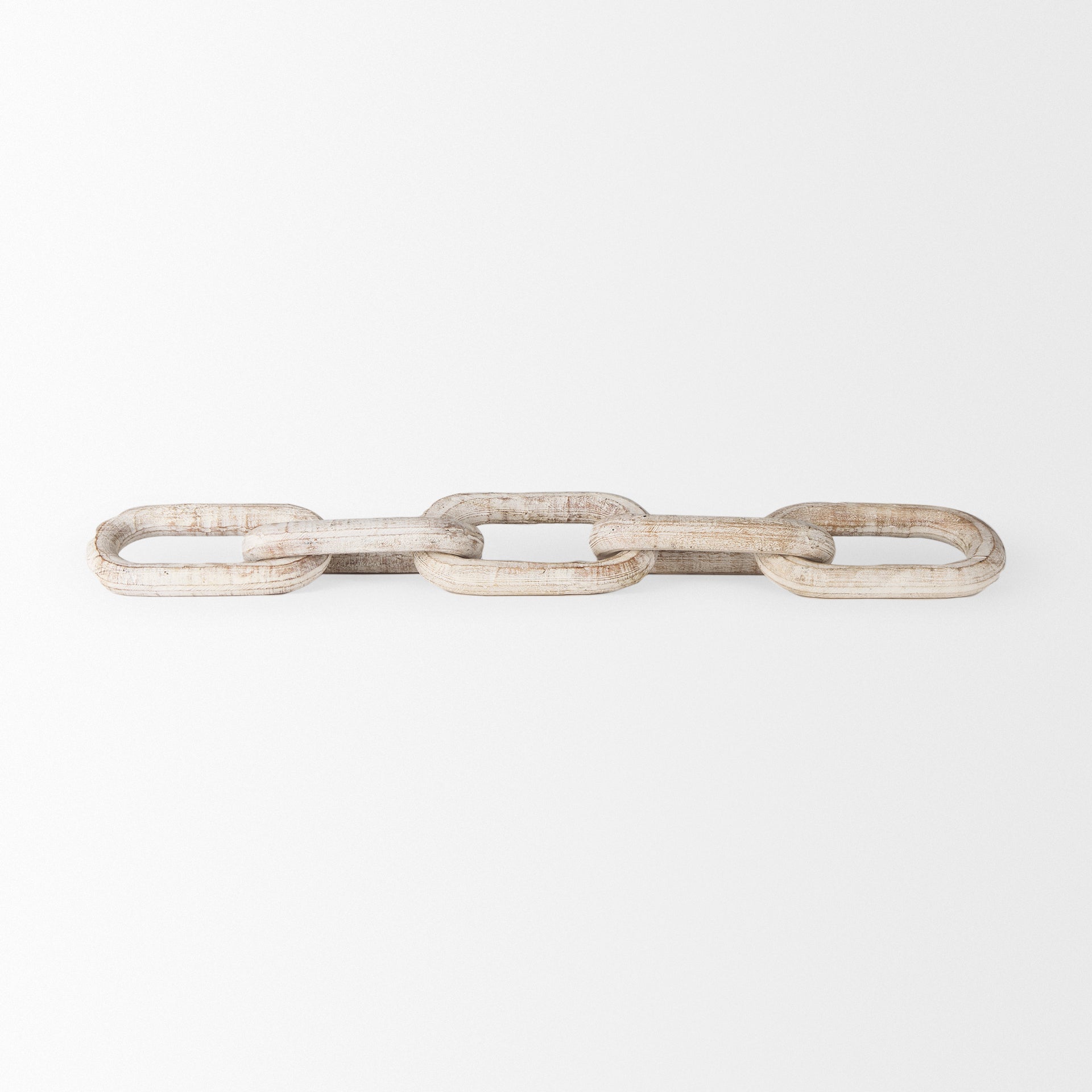 Alix 29.0L x 5.0W x 5.0H Beige Wooden Link Chain Decorative Object