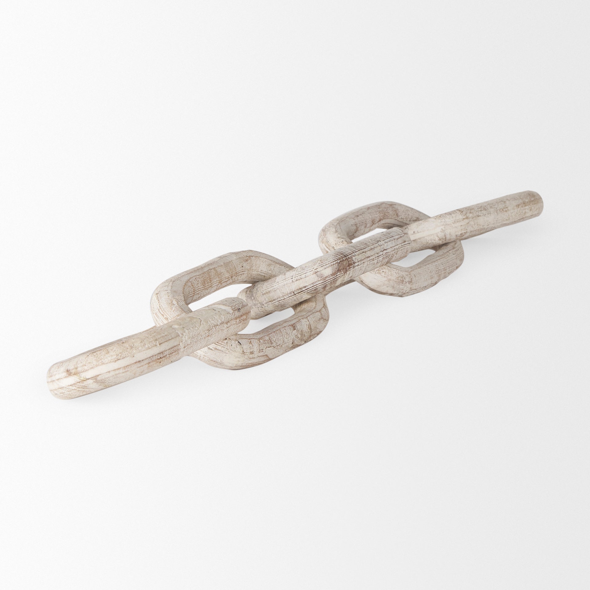 Alix 29.0L x 5.0W x 5.0H Beige Wooden Link Chain Decorative Object