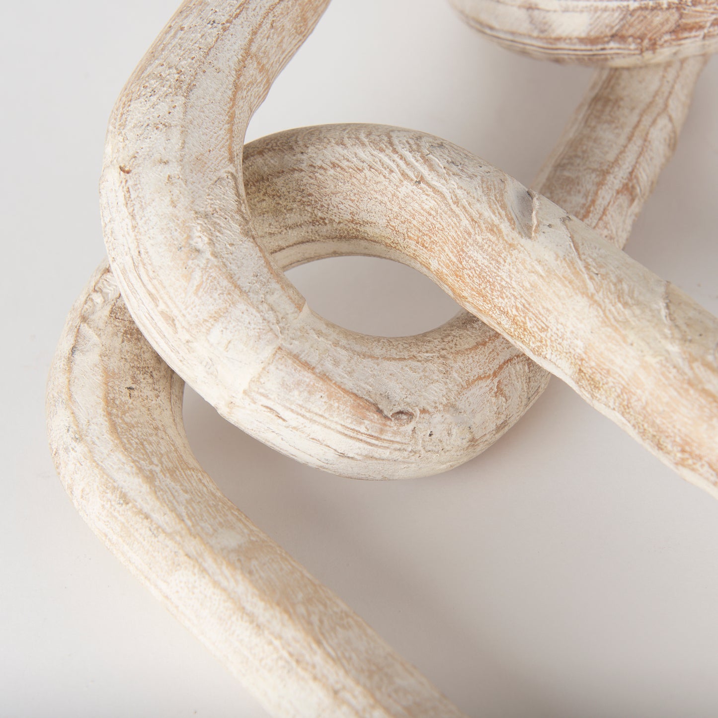Alix 29.0L x 5.0W x 5.0H Beige Wooden Link Chain Decorative Object