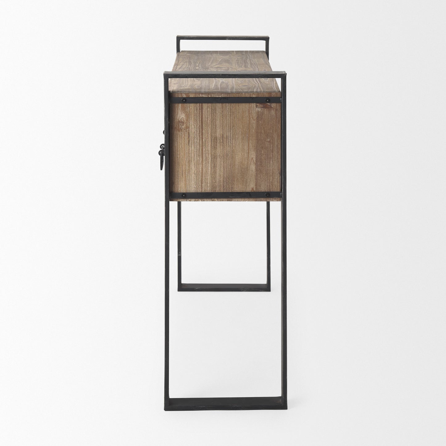 Carga Console Table Brown Wood | Black Metal - console-tables