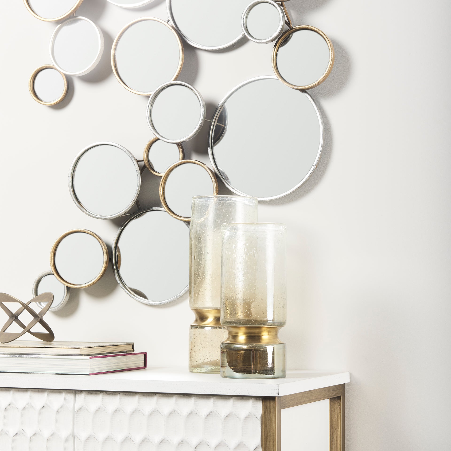 Halenday Wall Mirror Gold Metal - wall-mirrors-grouped