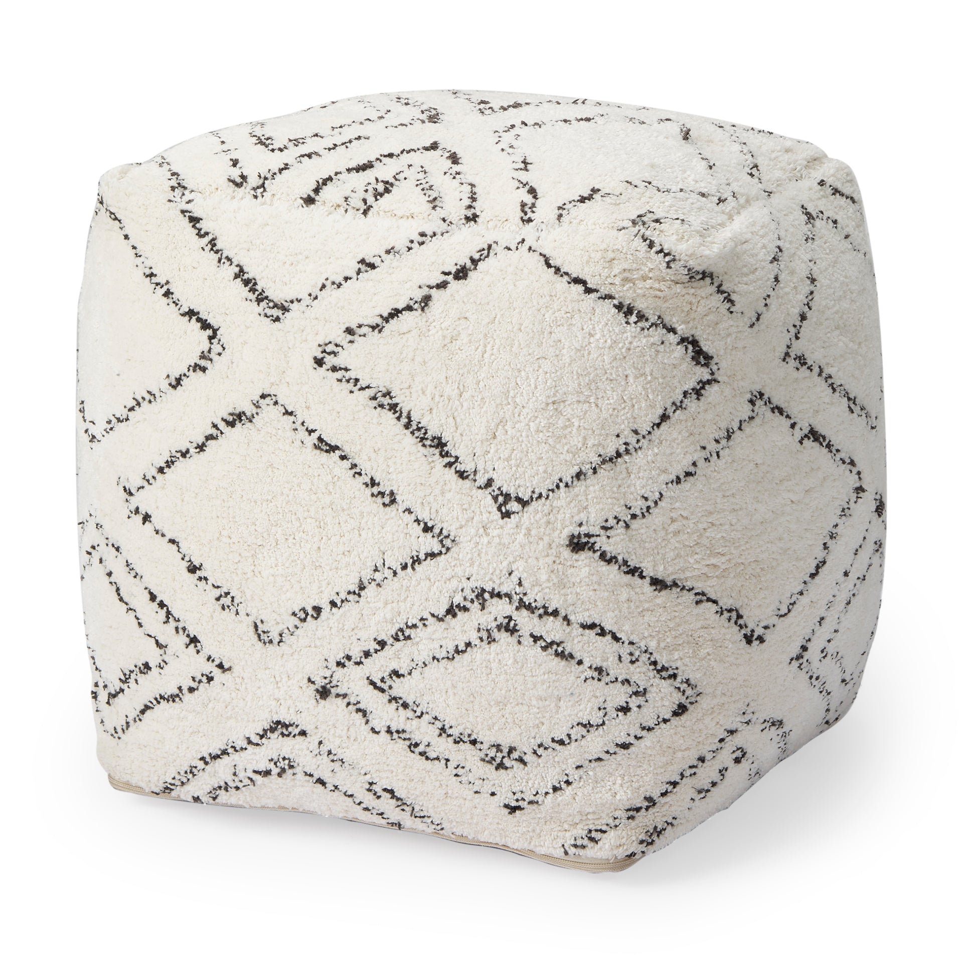 Tapir Pouf Beige Cotton - poufs