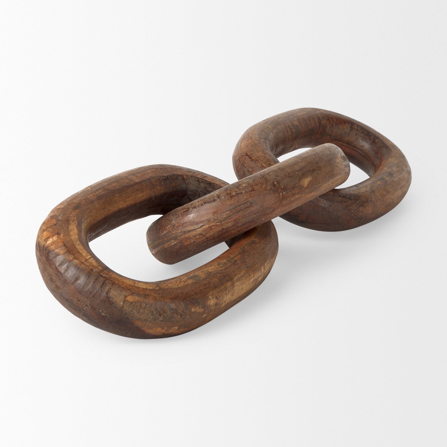 Tayla Large Medium Brown Wood Chain Link