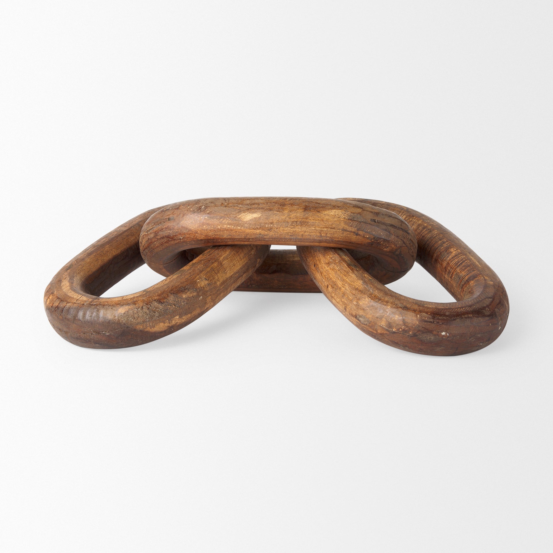 Tayla Large Medium Brown Wood Chain Link