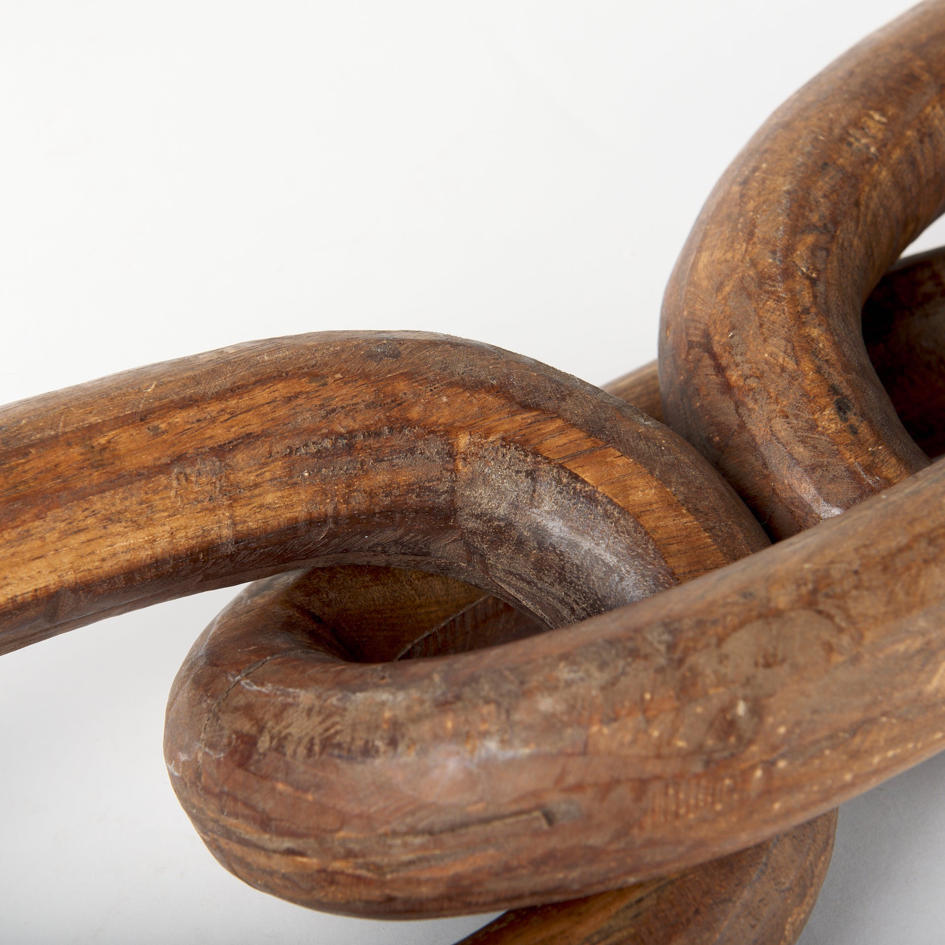 Tayla Large Medium Brown Wood Chain Link