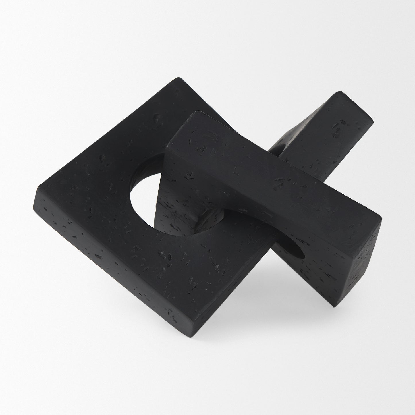 Linx  Small Matte Black Resin Sculpture Decorative Object