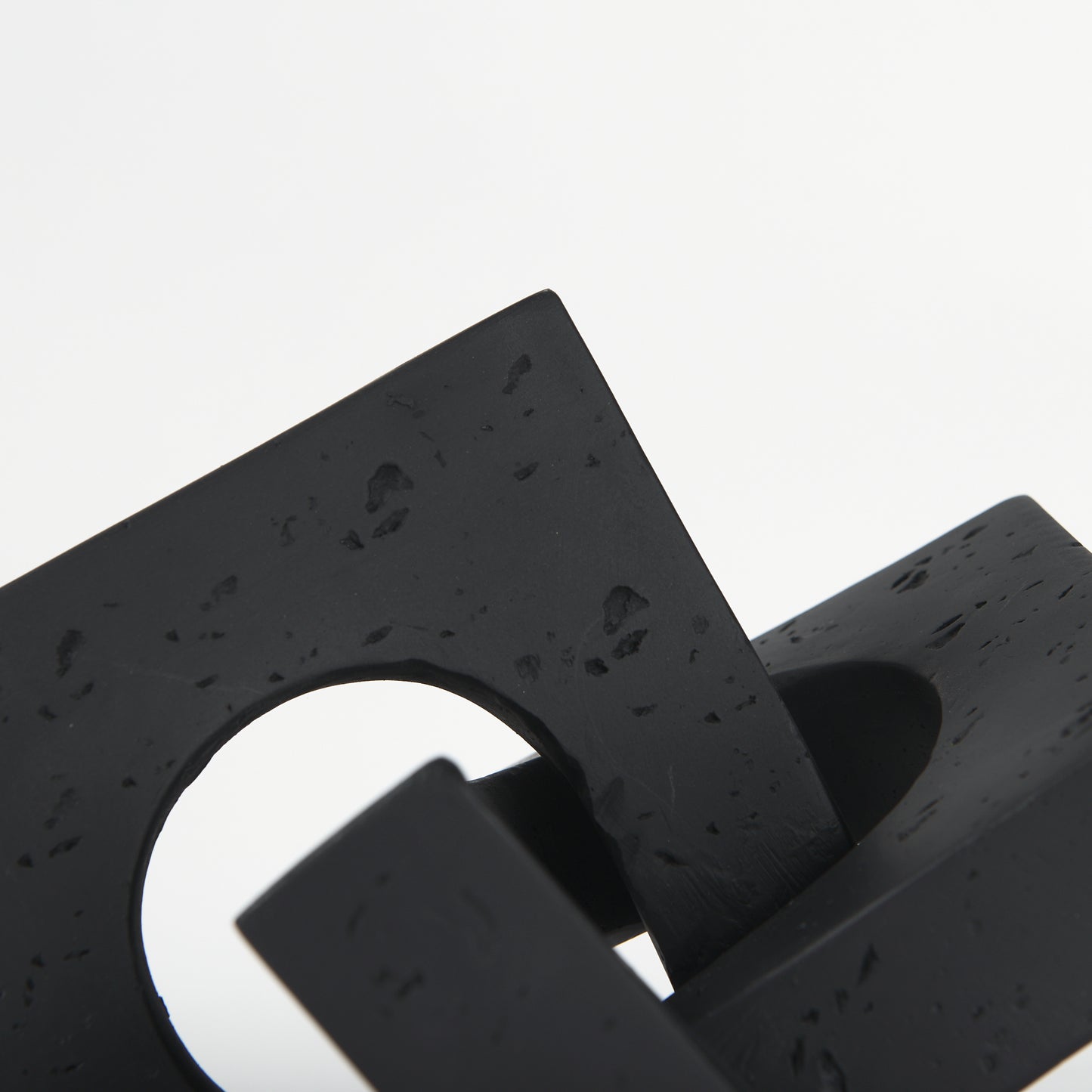 Linx  Small Matte Black Resin Sculpture Decorative Object