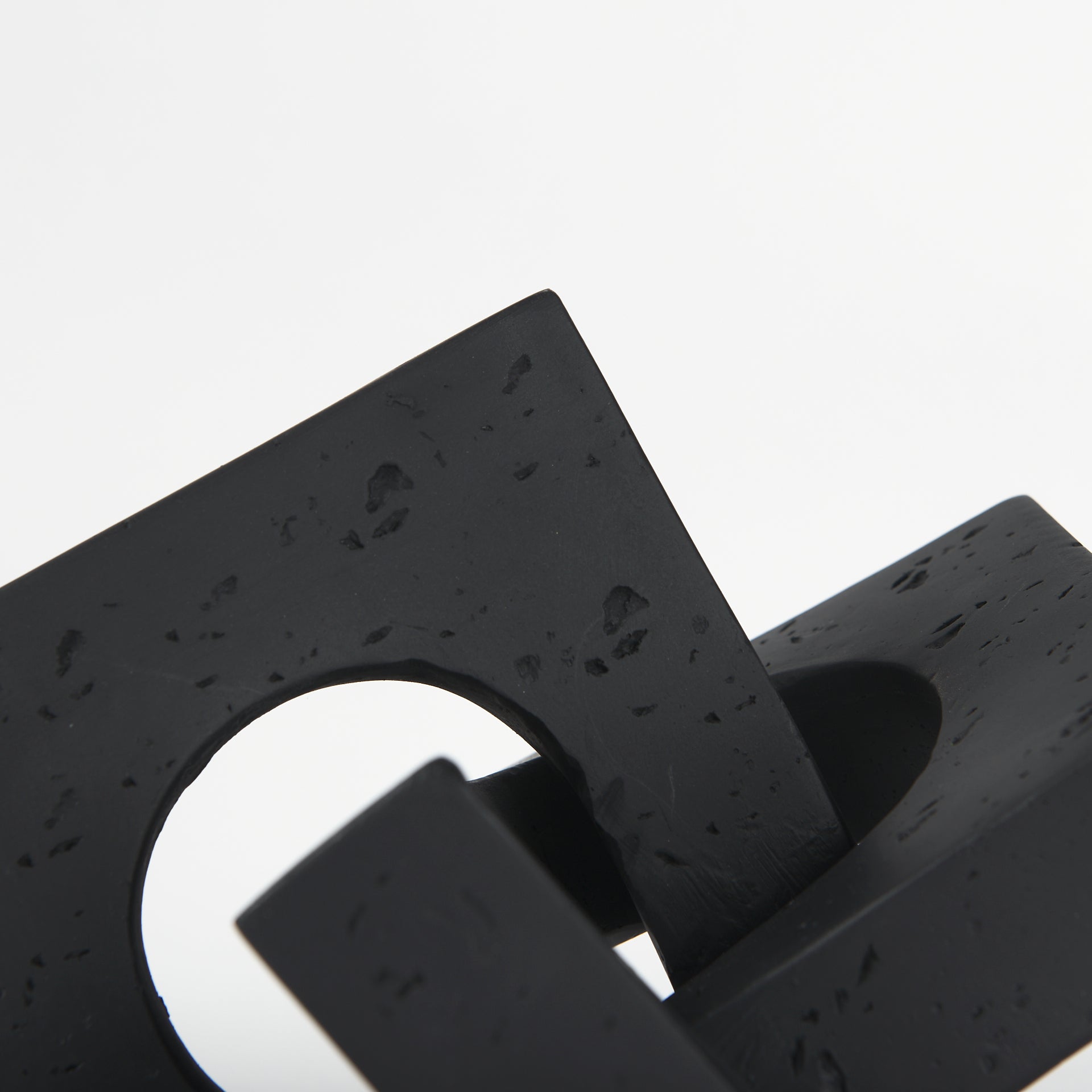 Linx  Small Matte Black Resin Sculpture Decorative Object