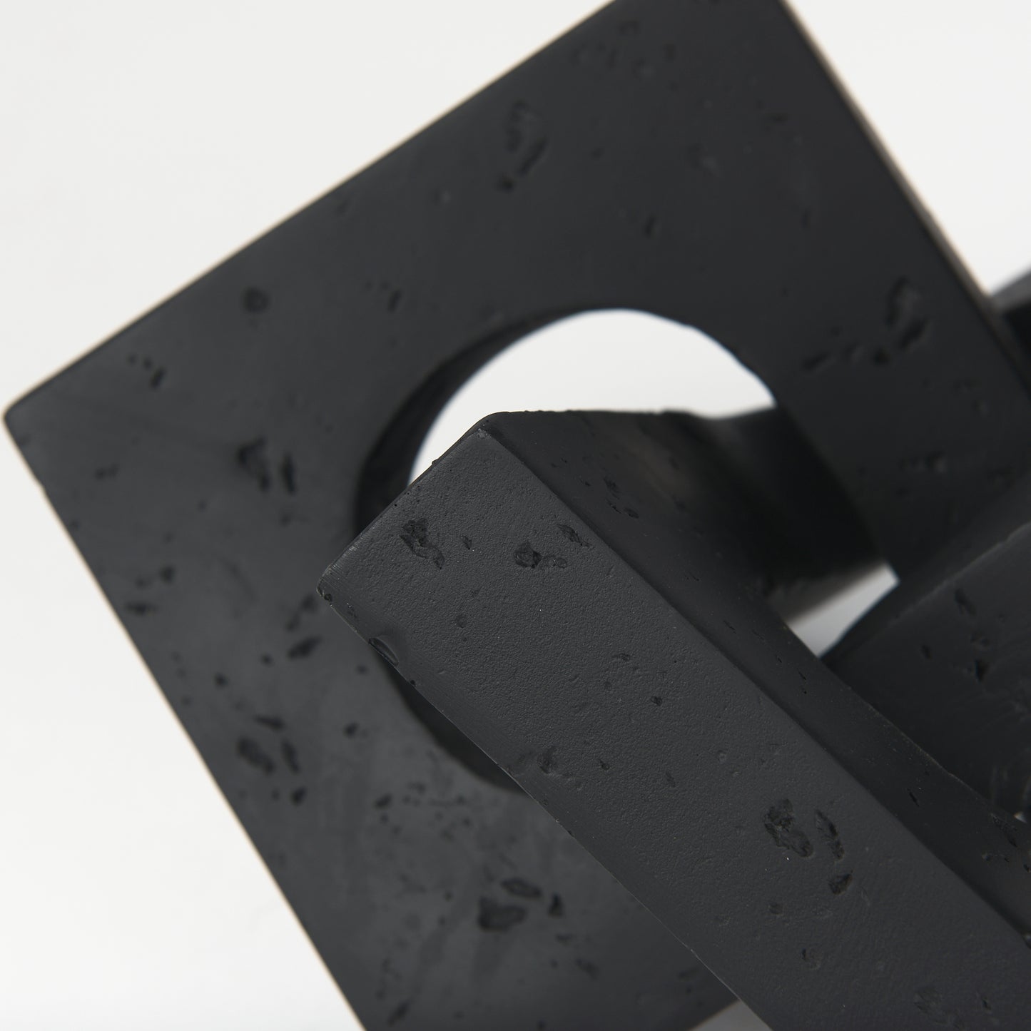Linx  Small Matte Black Resin Sculpture Decorative Object