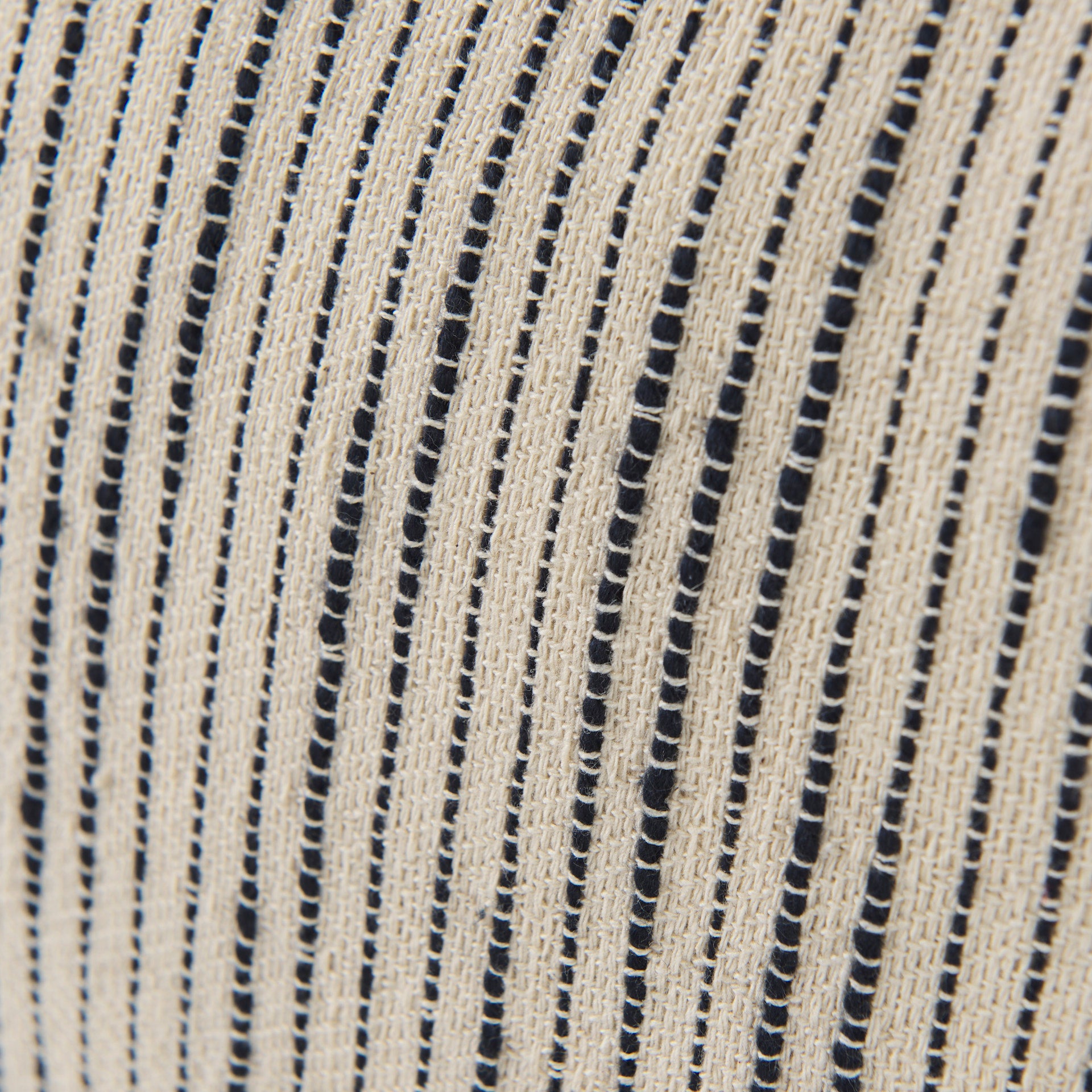 Krystal 18 x 18 Cream/Black Pom Pom Pillow Cover