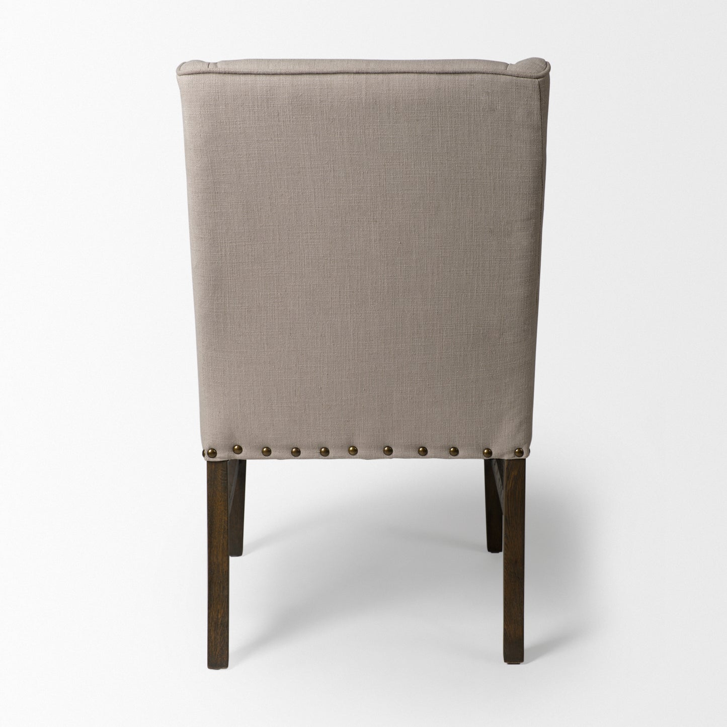 Kensington Dining Chair Beige Fabric | Brown Wood