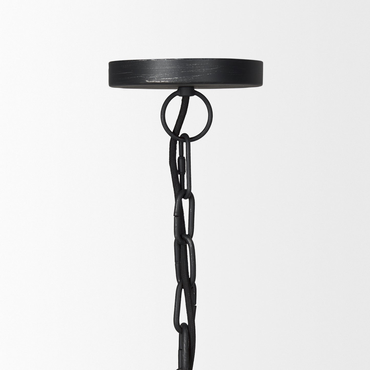 Karina 24" Round Matte Black Hammered Metal Dome Pendant Light