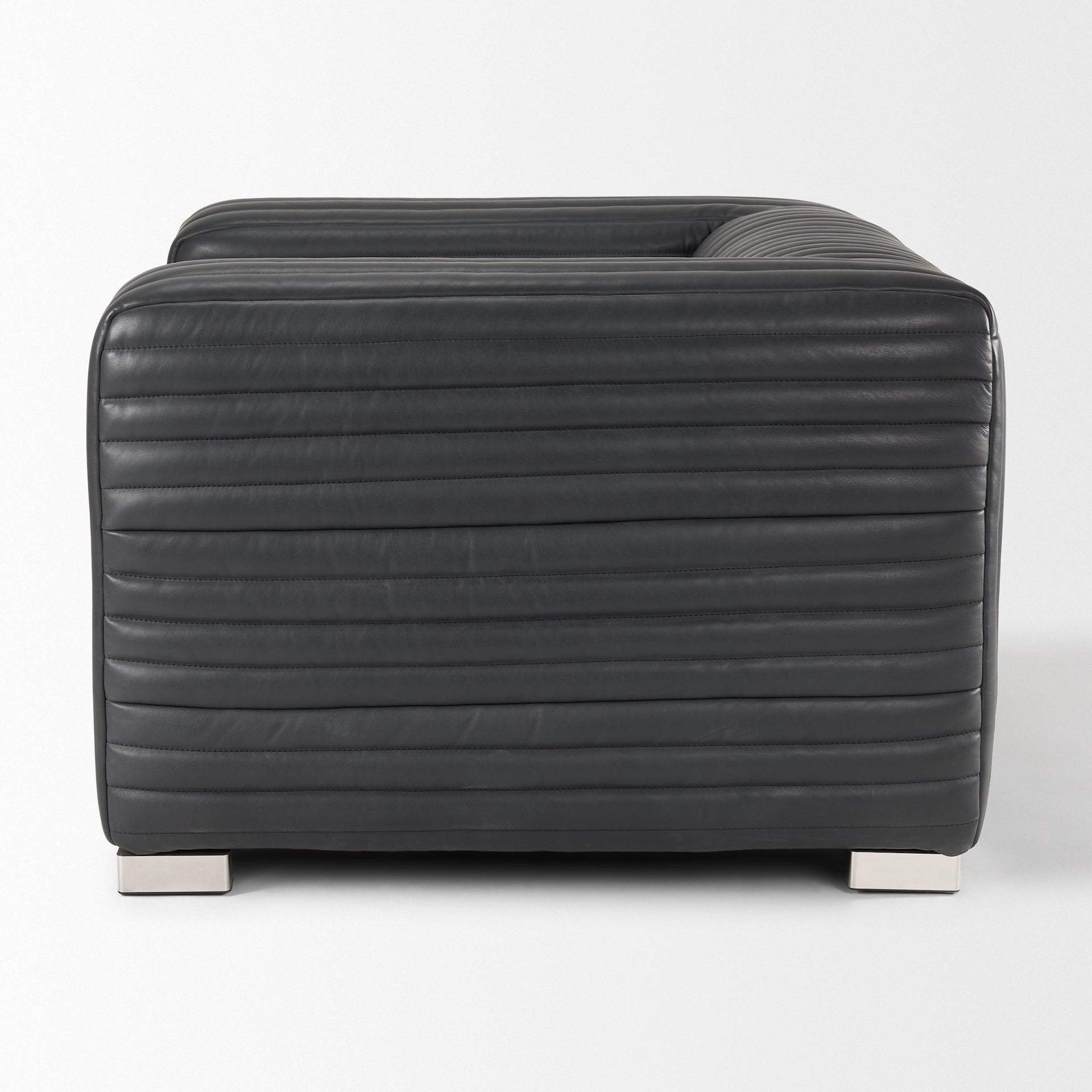 Ricciardo Black Leather Upholstered Arm Chair