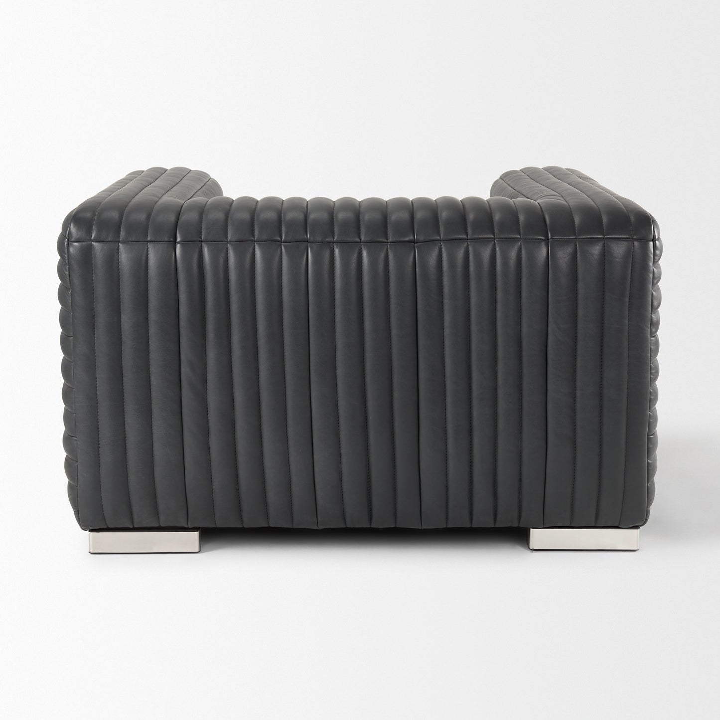 Ricciardo Black Leather Upholstered Arm Chair