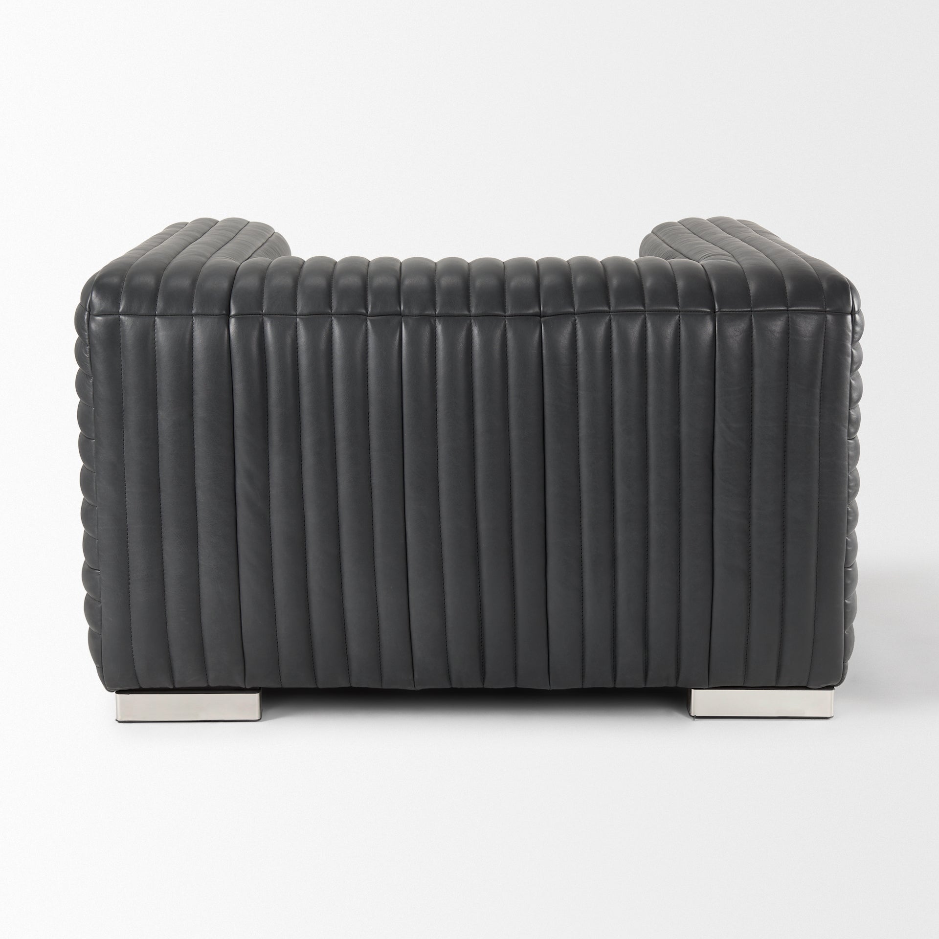 Ricciardo Black Leather Upholstered Arm Chair