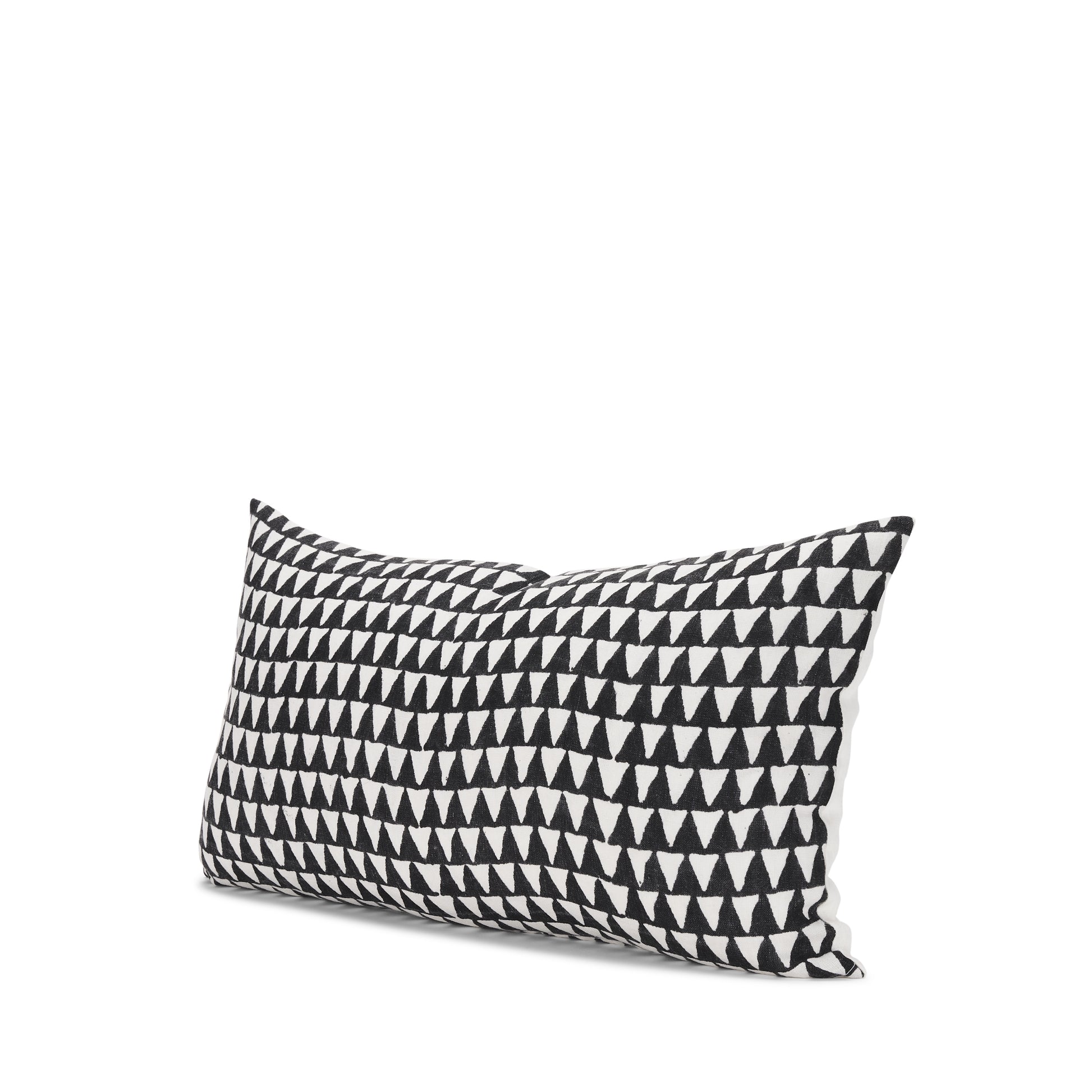 Jolie Cream w/ Black Print Linen Lumbar Pillow Cover