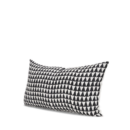 Jolie Cream w/ Black Print Linen Lumbar Pillow Cover