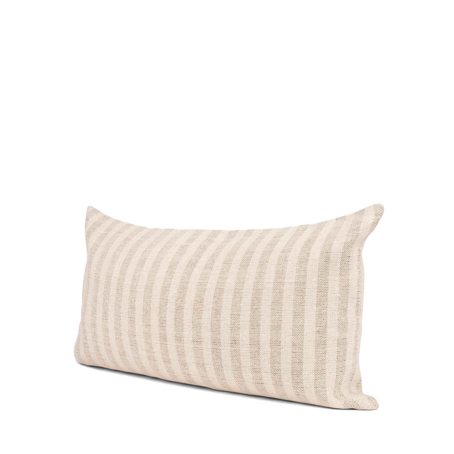 Jace 16x28 Cream w/ Beige Stripe Lumbar Decorative Pillow Cover