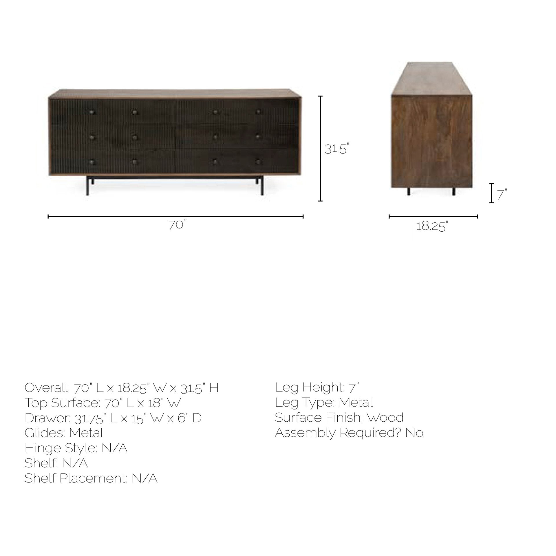 Grace Sideboard Brown Wood - sideboards-and-buffets