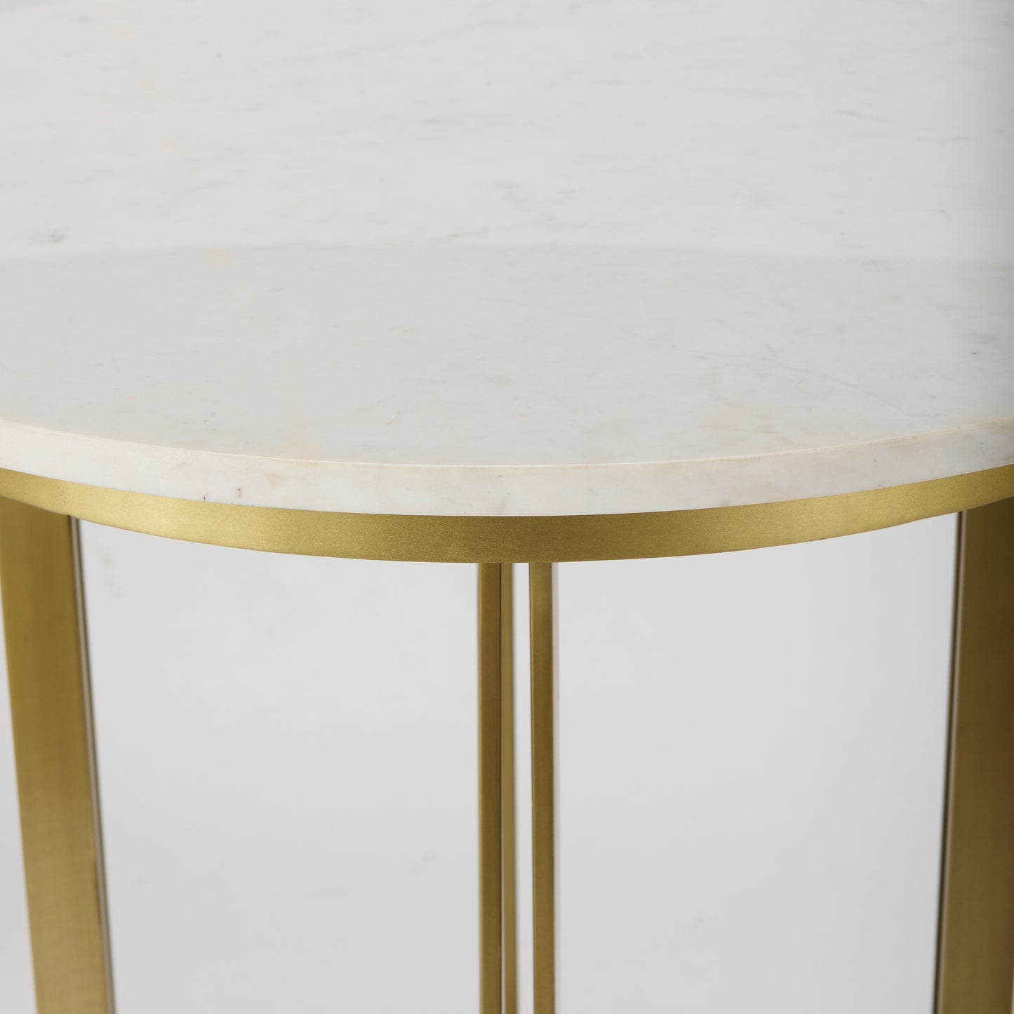 Tanner Bistro Table Whte Marble | Matte Gold