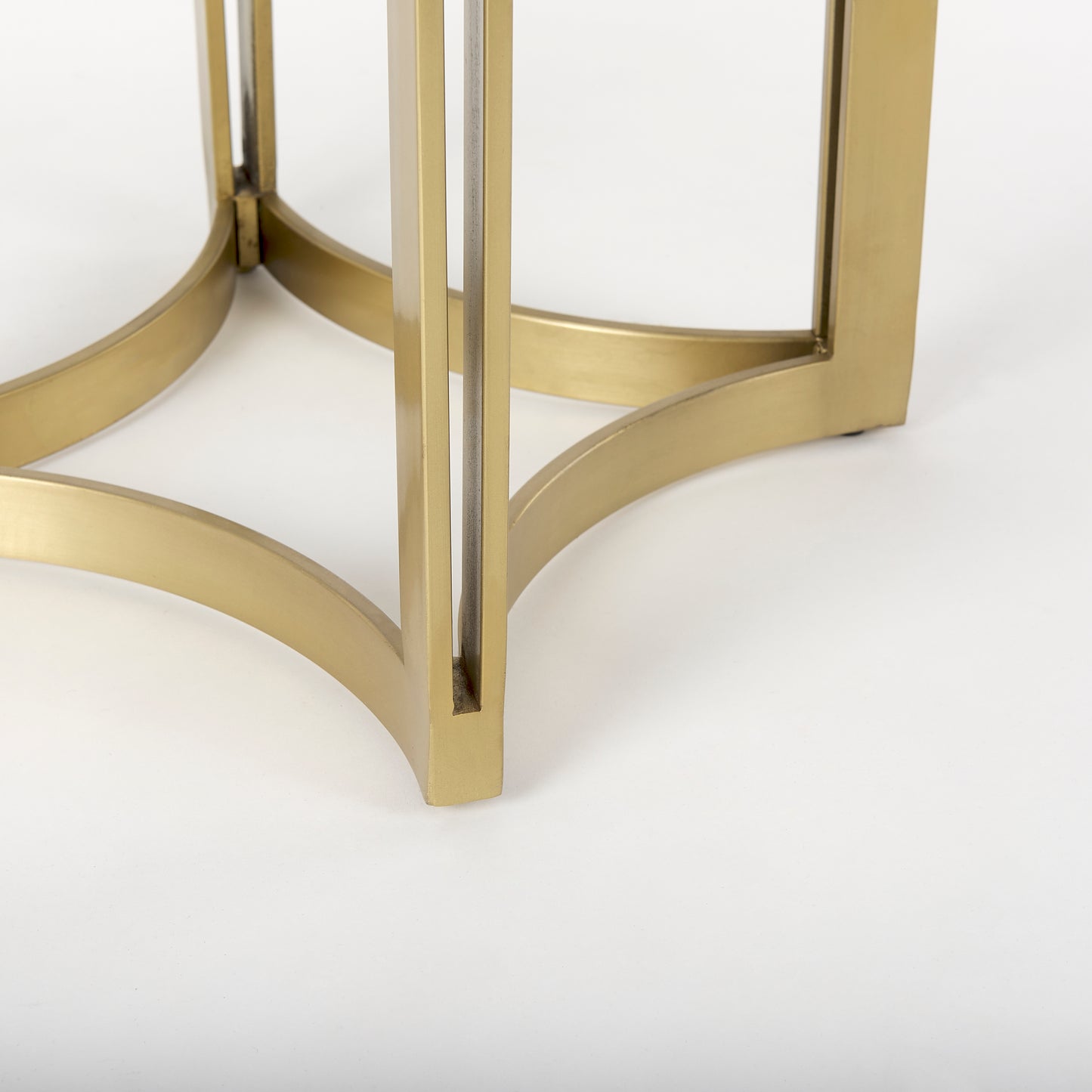 Tanner Bistro Table Whte Marble | Matte Gold