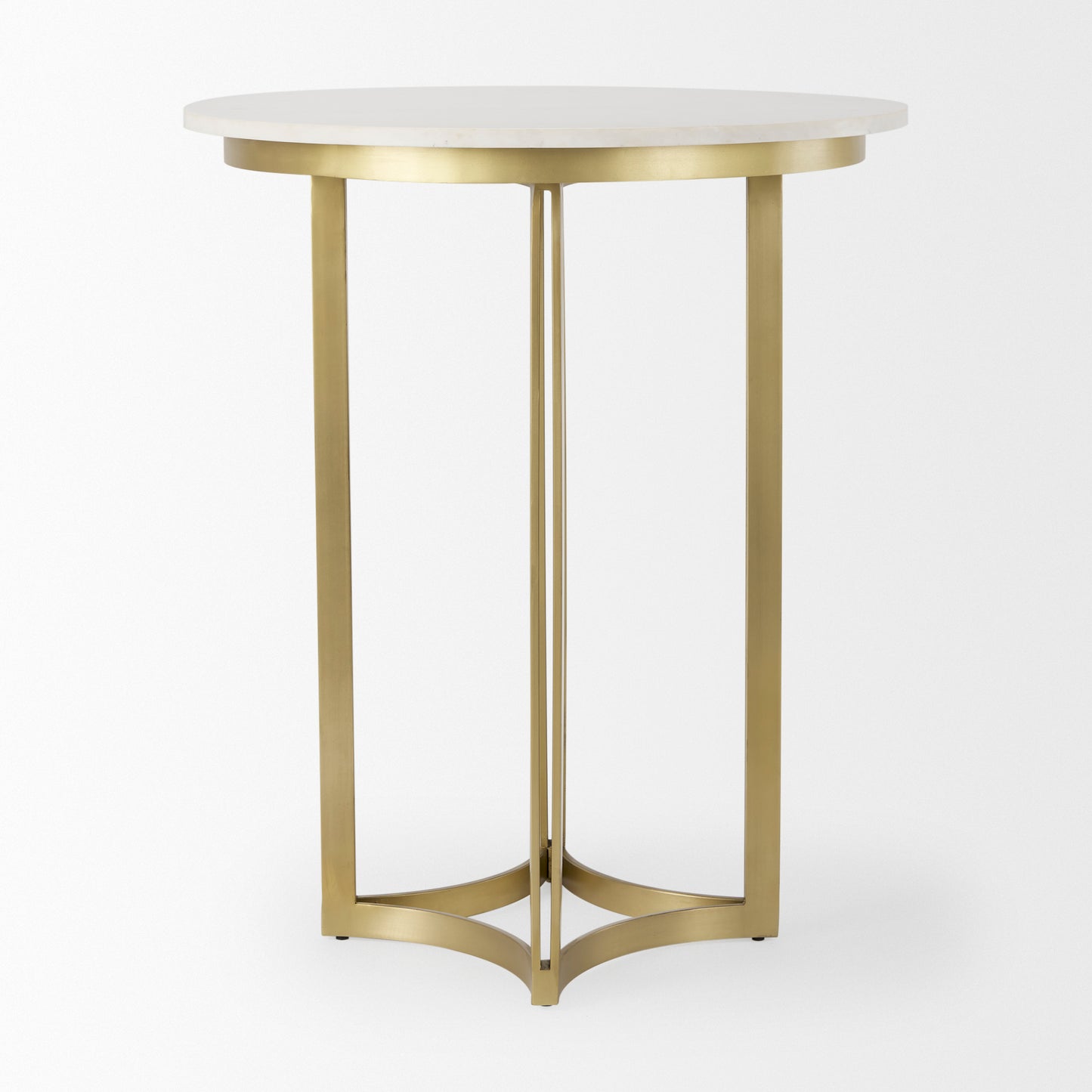 Tanner Bistro Table Whte Marble | Matte Gold