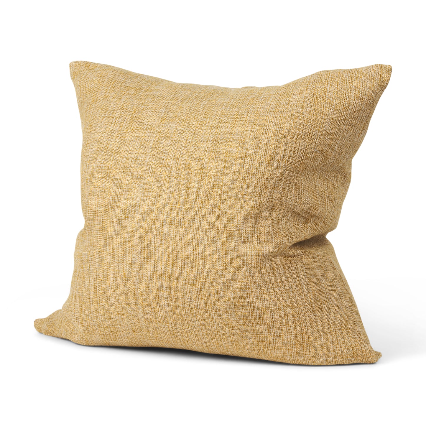 Jacklyn 22x22 Mustard Linen Square Decorative Pillow Cover