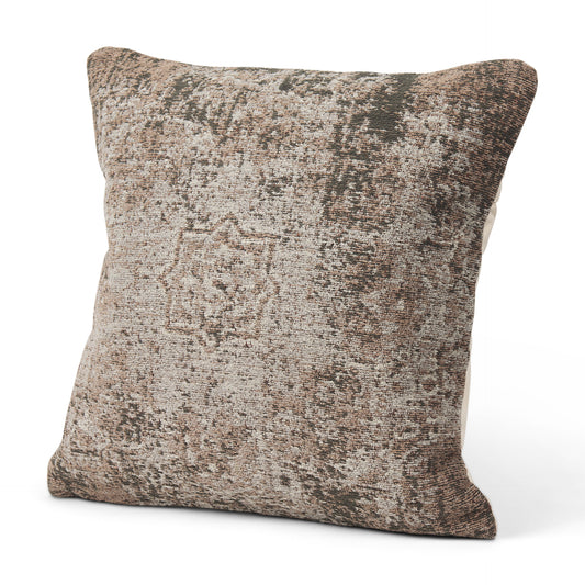 Khloe 20x20 Taupe Square Pillow Cover