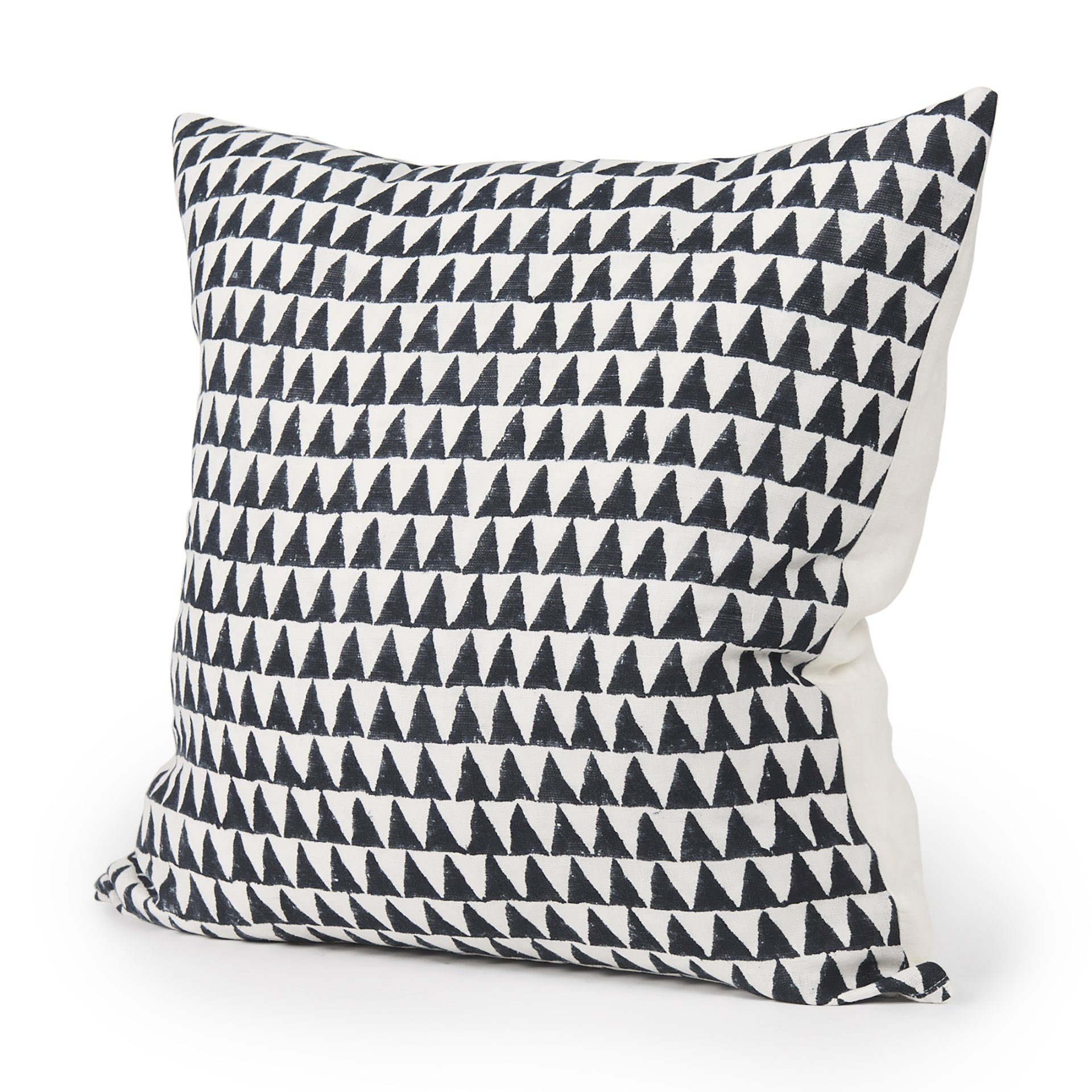 Jolie 22x22 Cream w/ Black Print Linen Square Pillow Cover
