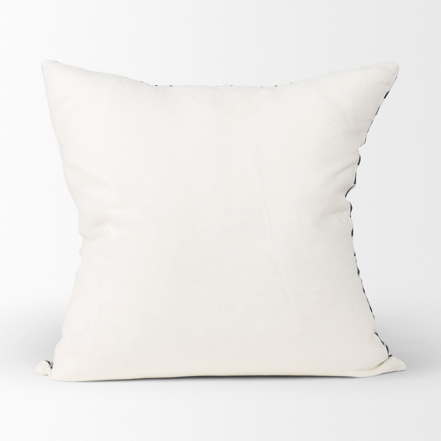 Jolie 22x22 Cream w/ Black Print Linen Square Pillow Cover