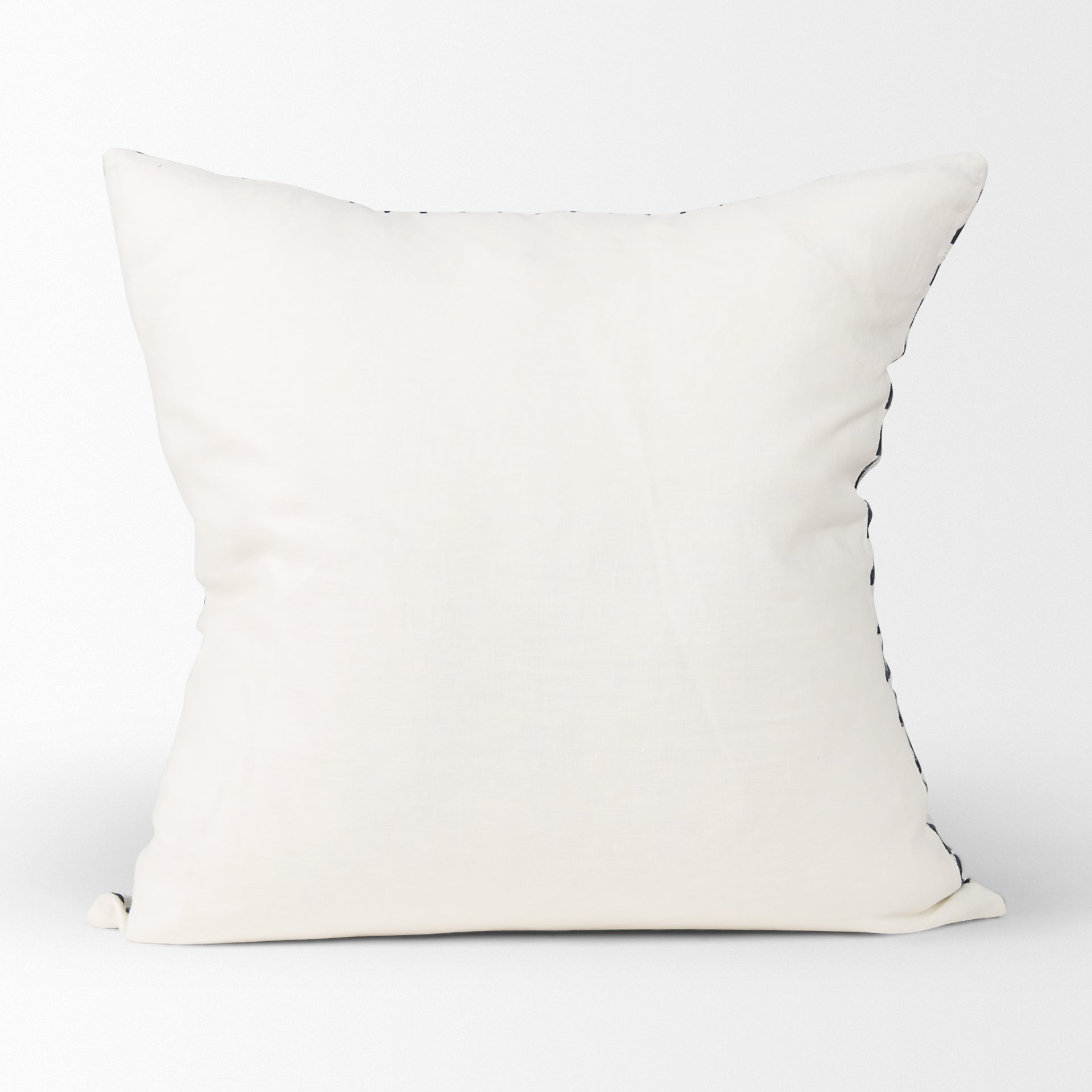 Jolie 22x22 Cream w/ Black Print Linen Square Pillow Cover
