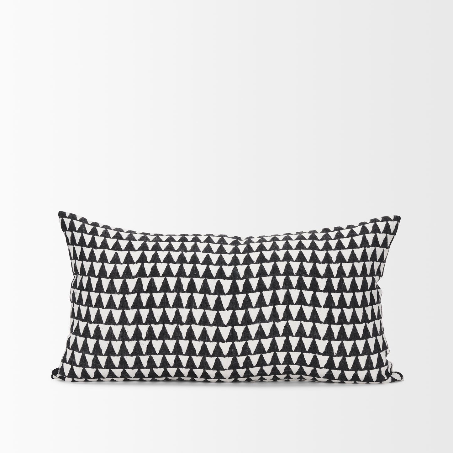 Jolie Cream w/ Black Print Linen Lumbar Pillow Cover