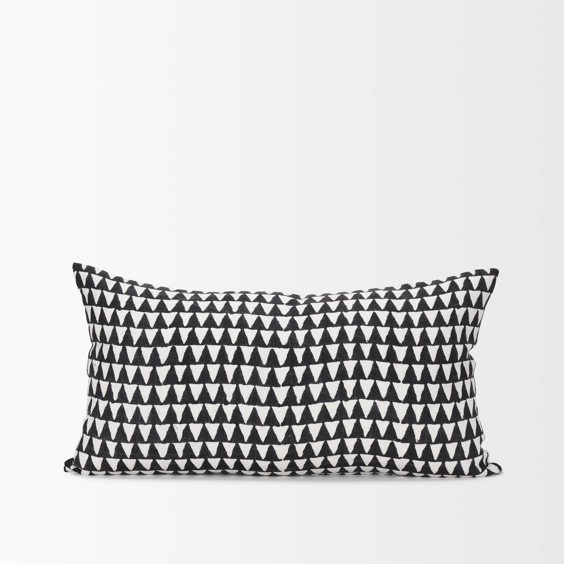 Jolie Cream w/ Black Print Linen Lumbar Pillow Cover