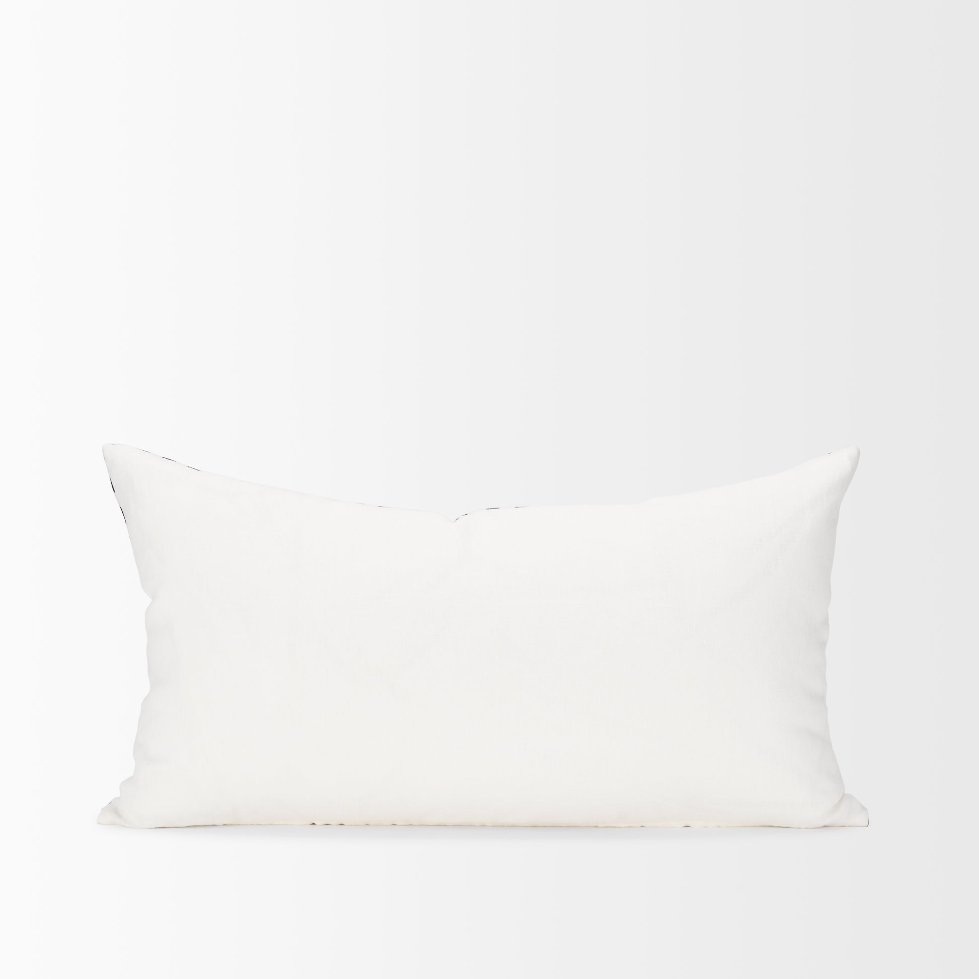 Jolie Cream w/ Black Print Linen Lumbar Pillow Cover