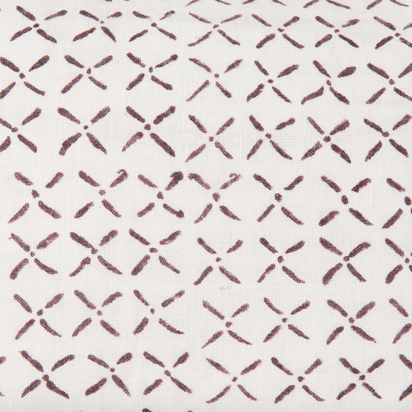 Jayden Cream w/ Merlot Print Linen Square Pillow Cover