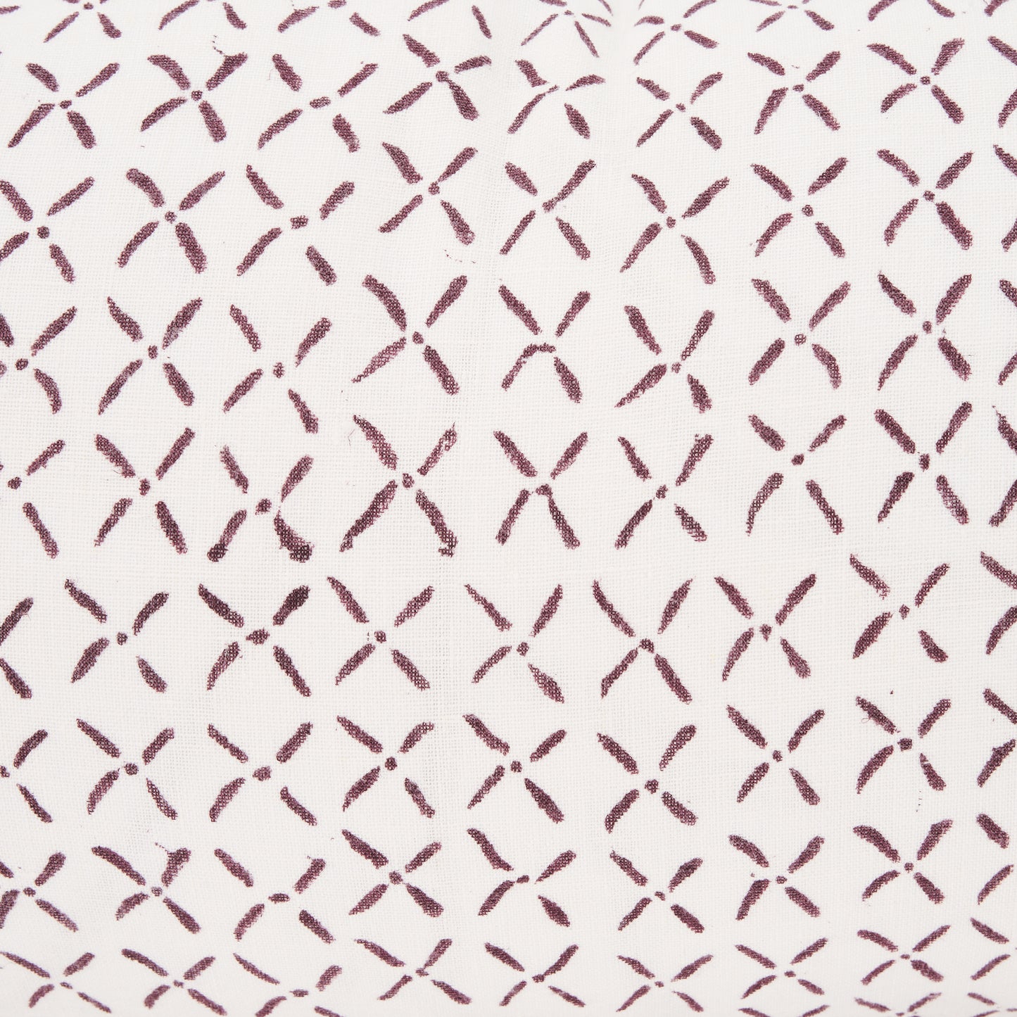 Jayden 14x26 Cream w/ Merlot Print Linen Lumbar Pillow Cover